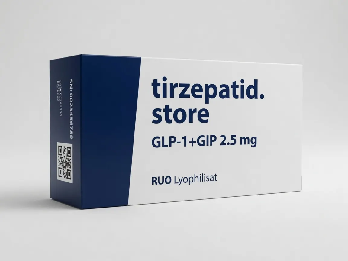 GLP-1+GIP 2.5 mg Flasche Lyophilisat RUO - Produktfoto tirzepatid.store
